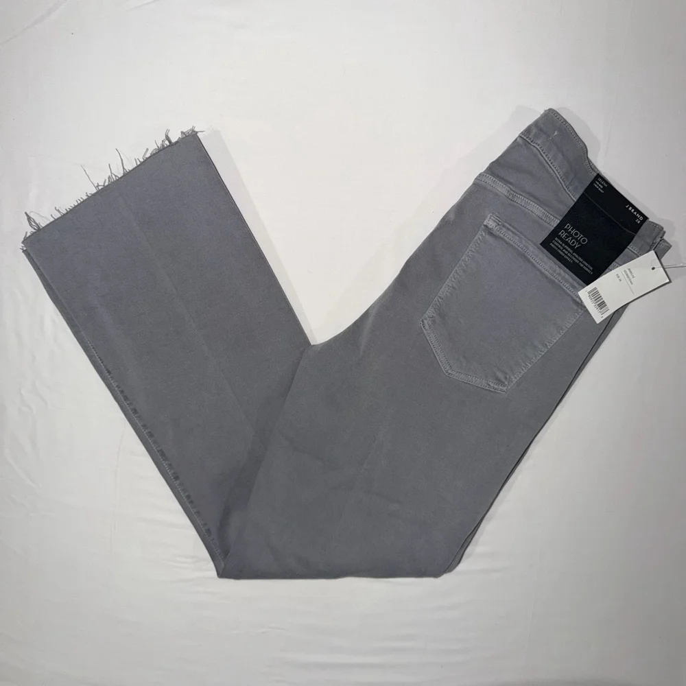 J Brand Selena MidRise Crop Boot Jeans Georgetown Grey Raw Hem 28 NWT Kick Flare - Picture 3 of 13